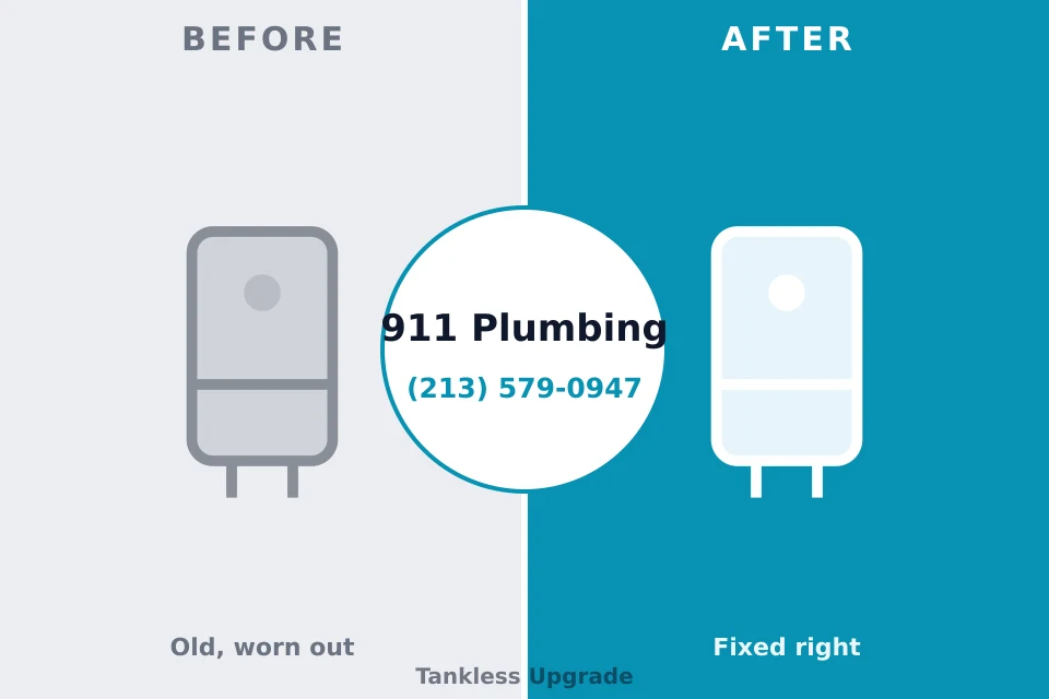Before and after: plumbing repair Hopelawn, NJ
